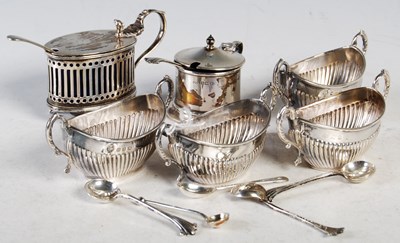 Lot 151 - A set of four Birmingham silver oval...