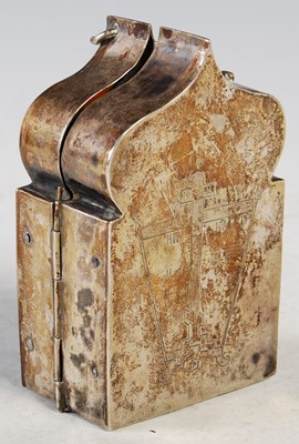 Lot 170 - A polychrome decorated wood and white metal...