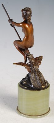 Lot 169 - Franz Bergman, "La Sorciere" a bronze car...