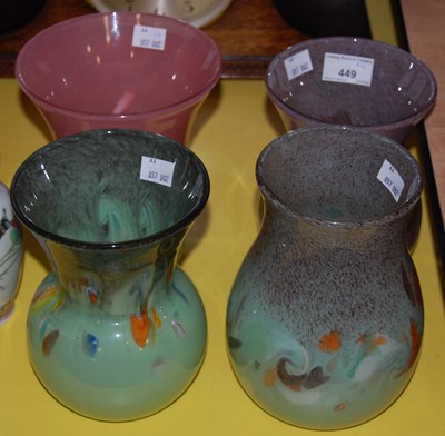 Lot 449 - Four assorted Vasart glass vases