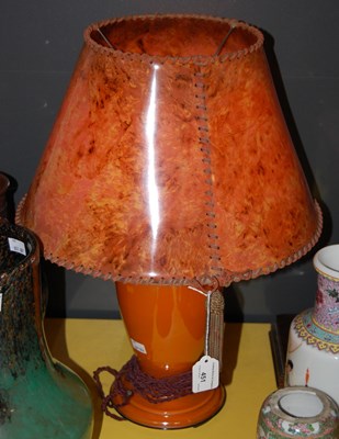 Lot 451 - An early 20th century Art Deco orange glass...