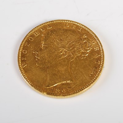 Lot 242 - A Victorian gold sovereign dated 1862.