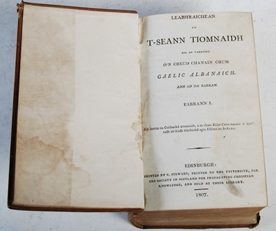 Lot 331 - A leather-bound Gaelic Bible, Edinburgh 1807.