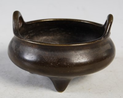 Lot 262 - A Chinese bronze censer, probably late Qing...