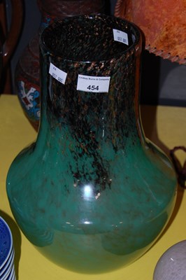 Lot 454 - A Monart vase, shape FB, mottled black and...