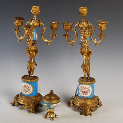 Lot 342 - A pair of late 19th century French ormolu and...