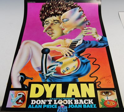 Lot 345 - Bob Dylan, a cinema poster Don't Look Back,...