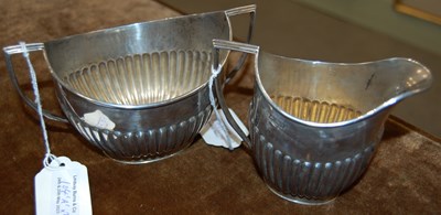 Lot 104A - A London silver twin handled sugar bowl...