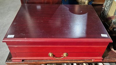 Lot 465 - A mahogany canteen of assorted electroplated...