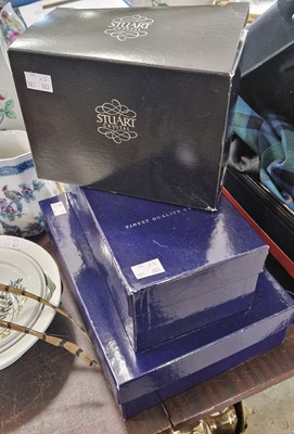 Lot 477 - Box set of six Edinburgh crystal tumblers, a...