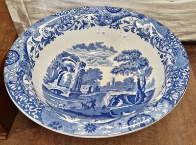 Lot 497 - A blue printed Copeland Spode Italian pattern...