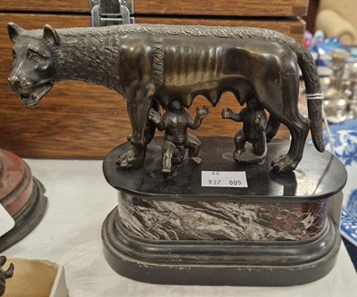 Lot 502 - Late 19th century bronze figure, Romulus and...