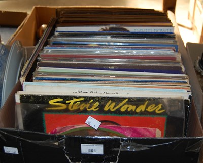 Lot 501 - Box - assorted vintage vinyl LPs to include 70'...