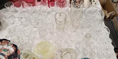 Lot 395 - A large collection of assorted glassware of...