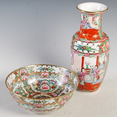 Lot 398 - Two pieces of decorative Chinese famille rose...