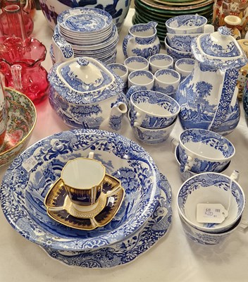 Lot 399 - A collection of Copeland Spode Italian blue...