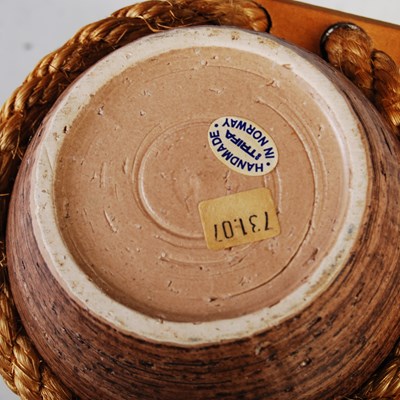 Lot 409 - Itrifa, a Norwegian pottery jug with tied rope...