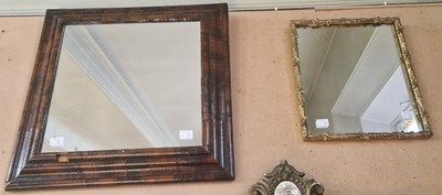 Lot 694 - An antique walnut cushion framed square-shaped...