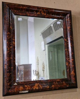 Lot 698 - An antique tortoiseshell framed rectangular...