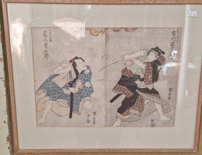 Lot 637 - A collection of four Japanese woodblock prints,...