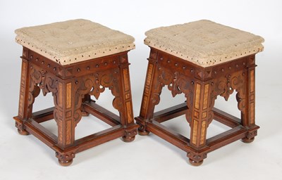 Lot 91 - A pair of 19th century mahogany ebony lined...
