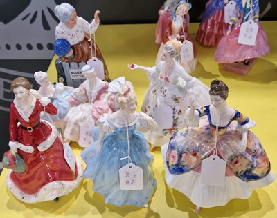 Lot 551 - Six Royal Doulton figures to include "Winter's...