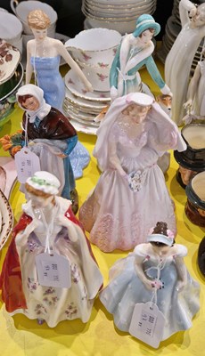 Lot 545 - A collection of six Royal Doulton figures to...