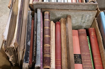 Lot 562 - Two boxes of assorted antique reference books...