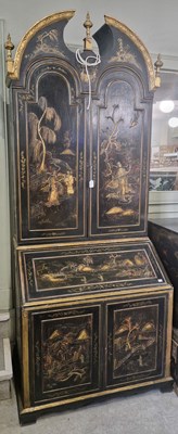 Lot 727 - A reproduction George II style black ground...