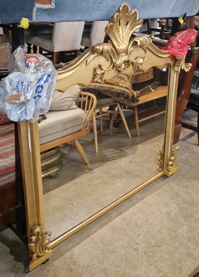 Lot 765 - A late 19th/early 20th century gilt wood over...