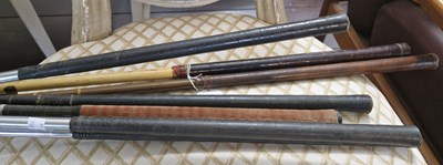 Lot 784 - Six assorted vintage golf clubs of various...
