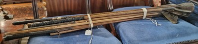 Lot 804 - Ten assorted vintage hickory shafted golf...