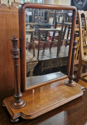 Lot 856 - A Victorian mahogany dressing table mirror, 66...