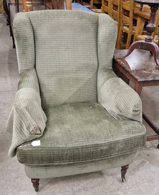 Lot 863 - A green velvet upholstered Victorian style...