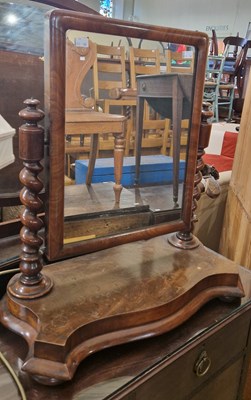 Lot 836 - A Victorian mahogany dressing table mirror...