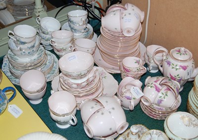 Lot 346 - Four part teasets to include Tuscan Lilac Time...