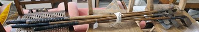 Lot 843 - A collection of ten assorted hickory shafted...