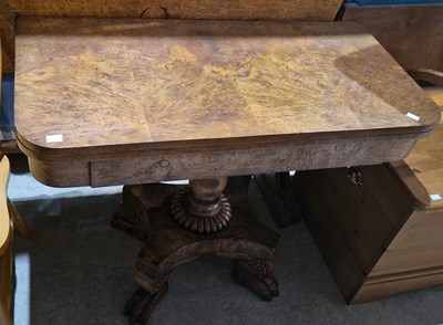 Lot 907 - A 19th century pollard oak pedestal tea table,...