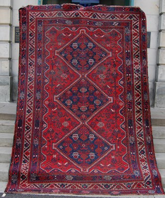 Lot 929 - A Persian rug, 20th century, the rectangular...