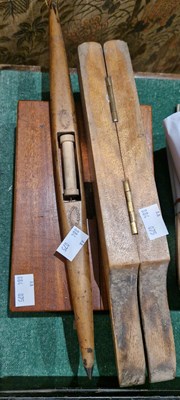 Lot 540K - A treen weaving loom scuttle stamped J...