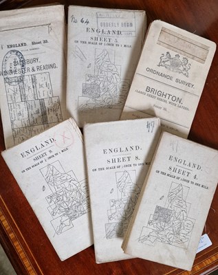 Lot 540 - Six vintage Ordnance Survey maps of Southern...