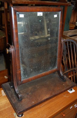 Lot 636 - A 19th century mahogany dressing table mirror