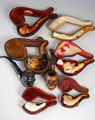 Lot 84R - A collection of eight assorted pipes to...