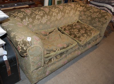 Lot 640 - A 19th century two-seat sofa with single drop...