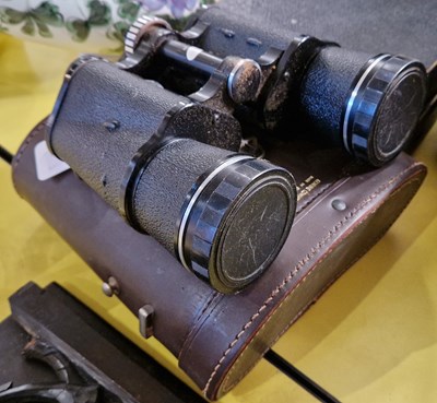 Lot 434 - A cased pair of Hilkinson 12x50 field binoculars.