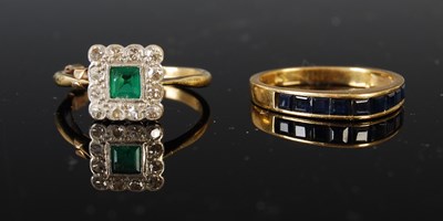 Lot 43D - Two rings to include an Art Deco white and...