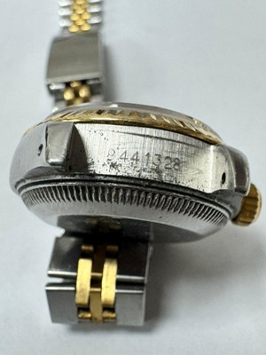 Lot 43 - A ladies 18ct gold and stainless steel Rolex...