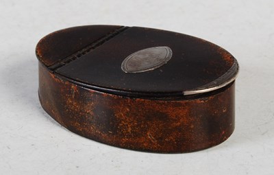 Lot 351 - A late 18th century Scottish leather oval...