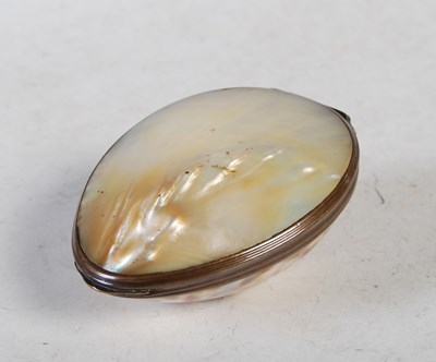 Lot 322 - An early 19th century cowrie shell snuff box,...