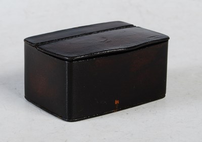 Lot 339 - A Scottish leather oblong snuff box, with...